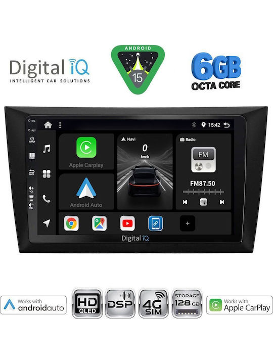 Digital IQ Car Audio System for Volkswagen Golf 2009-2012 Bluetooth USB WiFi GPS Apple CarPlay Android Auto with 9" Touch Screen