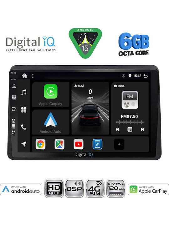 Digital IQ Car Audio System for Opel Movano Renault Master Nissan NV400 (Bluetooth USB WiFi GPS Apple CarPlay Android Auto) with 10" Touch Screen