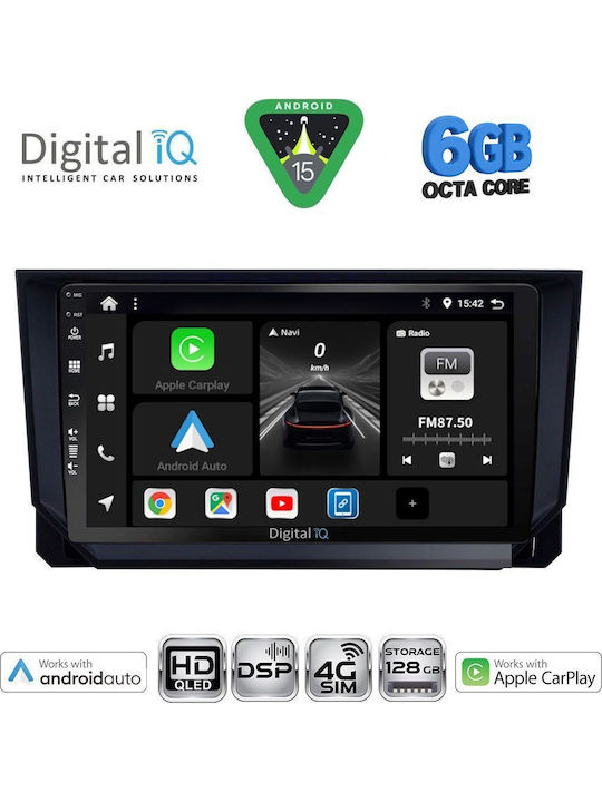 Digital IQ Car Audio System for Seat Arona / Ibiza 2018-2022 (Bluetooth/USB/WiFi/GPS/Apple CarPlay/Android Auto) with 9" Touch Screen