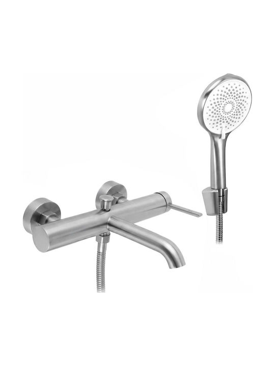 Rea Rivo Mixing Bathtub Faucet Complete Set Silver