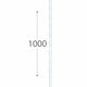 Единичен Релса 1000мм Бял