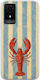 Salt & Stripe Collection Catch Tcl 501 Flexible TPU Transparent Silicone Case