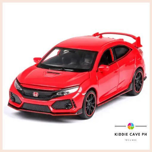 Welly 1:32 Roșu Honda Civic Type R Model Replica Metalică Uși Capotă Portbagaj Deschidere Cu Arc