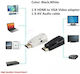Hdmi Male To Vga Female Converter Box Adapter Audio Cable Pc Hdtv Bk