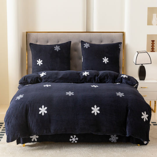 Cotton Market Подредба Едно 140x200см Син