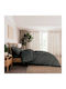 Kotonia Home Set Huse Pentru Pilote 100% Bumbac 150x200cm Simplu Cu Față De Pernă Gri