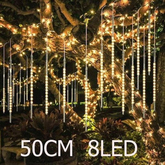 8 LED Lights Warm White Meteor Type