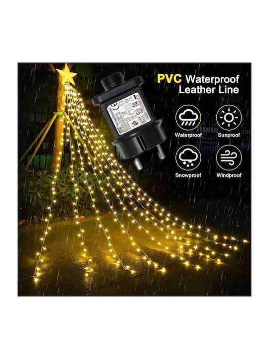 LED Christmas Lights 3.5m Warm White Octopus Type