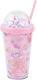 Colorino Kinder Trinkflasche Hello Kitty Kunststoff mit Stroh Rosa