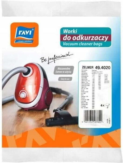 RAVI Saci pentru aspirator 4 buc compatibile cu aspiratorul Zelmer