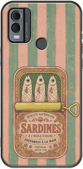 Salt & Stripe Collection Tin Nokia C22 Black TPU Black Silicone Case