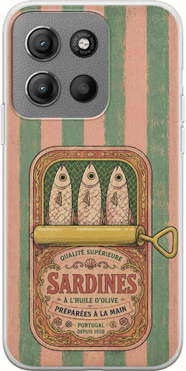 Salt & Stripe Collection Tin Motorola Moto G15 Flexible TPU Transparent Silicone Case