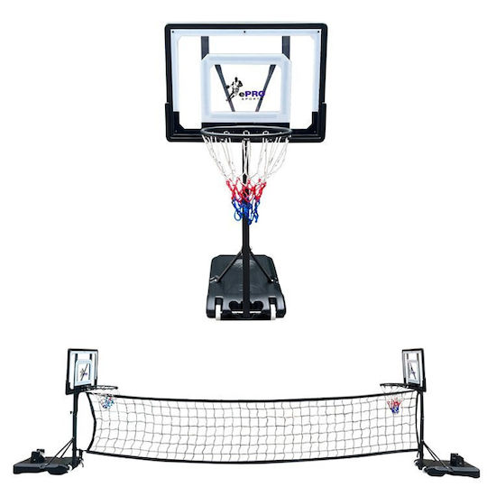 ePRO 2-in-1 Poolspielzeug Set – Basketballkorb & Volleyball Pool