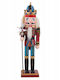 ecarla Christmas Wooden Beige Nutcracker
