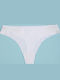 Damen-Slips String Lasercut Weiß Größe XL
