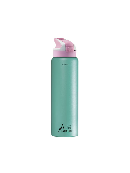 Laken Παγούρι Ανοξείδωτο 1000ml Τιρκουάζ