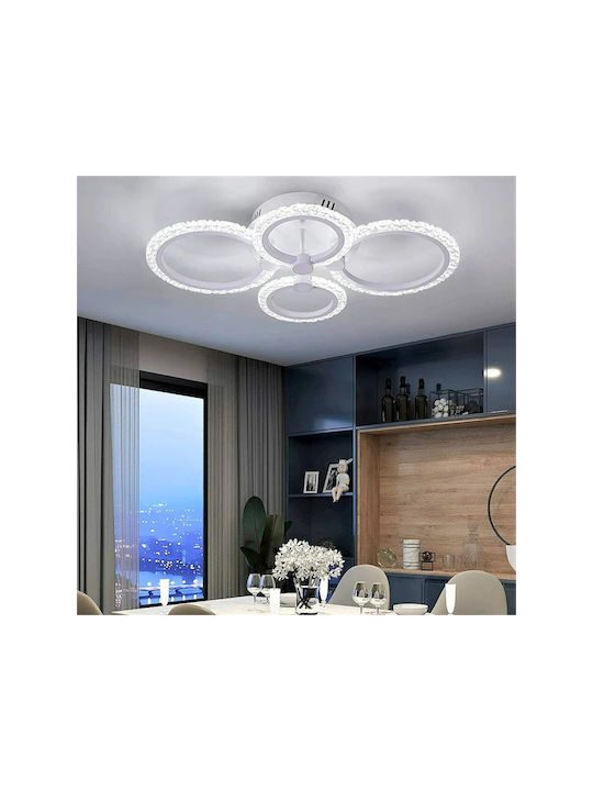 Lightplanet Plafonieră de Tavan 59εκ. Albă cu LED Integrat și Telecomandă