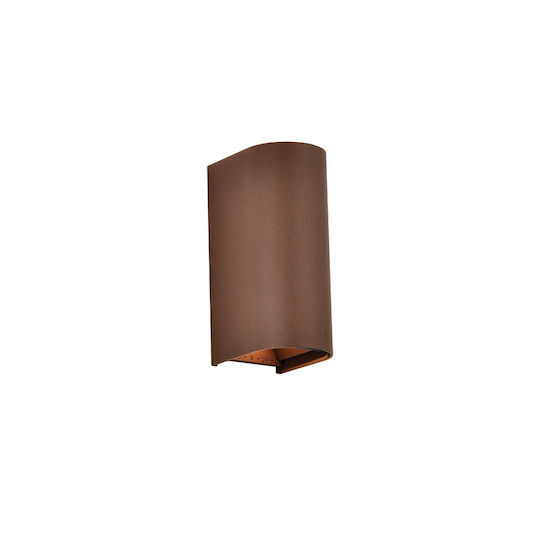 VK Lighting Επιτοίχιο Εξωτερικό Φωτιστικό LED IP65 με Θερμό Λευκό Φως Διπλής Δέσμης
