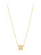 Breeze Colier din Argint Placat cu Aur cu Zircon