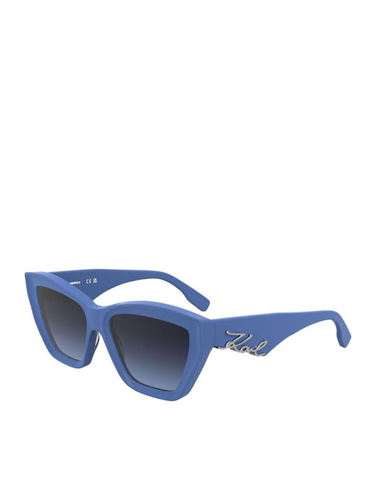 Karl Lagerfeld Women's Sunglasses with Blue Horn-Rimmed Frame and Blue Lens KL6179S-423