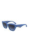Karl Lagerfeld Women's Sunglasses with Blue Horn-Rimmed Frame and Blue Lens KL6179S-423