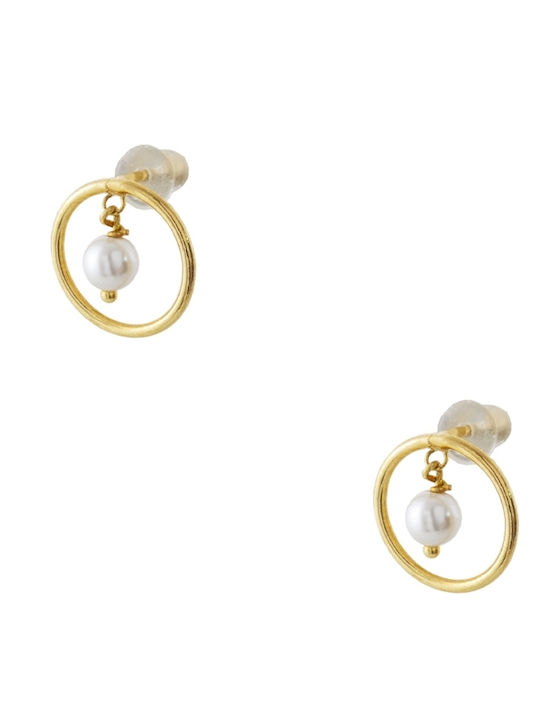 Loisir Earrings from Silver Gold Plated with Pearls