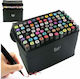 Drawing Markers with Dual Tip Professional Set 12 Colours