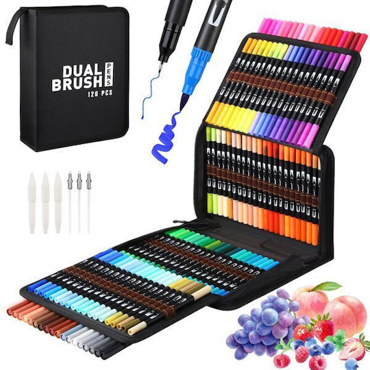 Drawing Markers with Dual Tip Professional Set 12 Colours