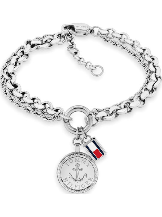Tommy Hilfiger Brățară Pentru Femei cu Design Ancoră din Oțel Inoxidabil 16cm