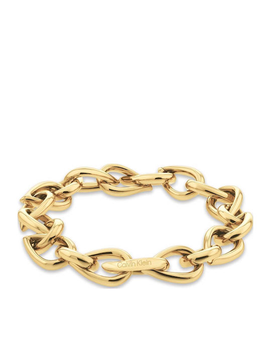 Calvin Klein Women's Chain Bracelet from Gold Plated Steel