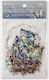 Decorative Retro Blue Butterfly Stickers 20 Pieces