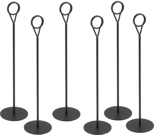 Set 6 Black Metal Label Holders Culinaro H25cm