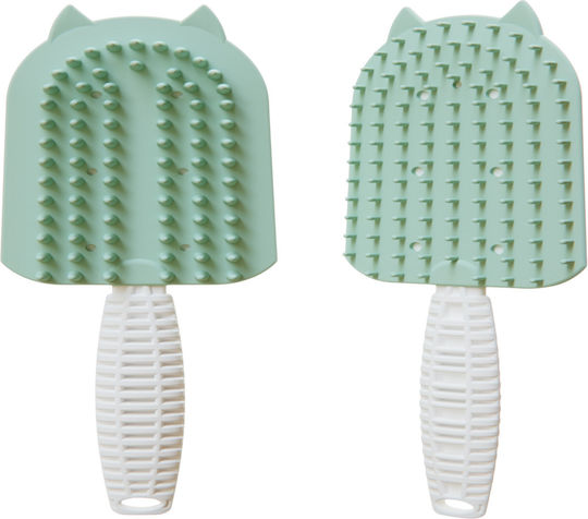Femmit Silicone Soft Cat & Dog Brush Double Sided Grooming Hair Collection Comb Grey