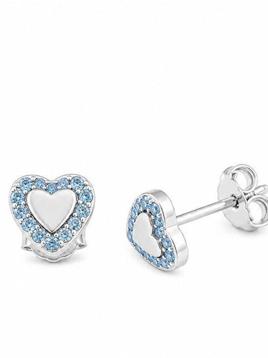 Ios Hypoallergenic Kids Earrings Studs Heart Silver