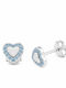 Ios Hypoallergenic Kids Earrings Studs Heart Silver