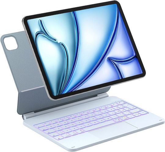 Inateck Flip Cover with Keyboard in German Blue (iPad 2025 11" / iPad Air 11" 2024/2025/2026 / iPad Pro 2018 11" / iPad Pro 2020 11" / iPad Pro 2021 11" / iPad Pro 2022 11'')
