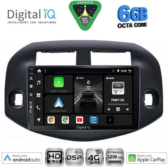Digital IQ Car Audio System for Toyota RAV 4 2006-2012 Bluetooth USB WiFi GPS Apple CarPlay Android Auto with 10" Touch Screen