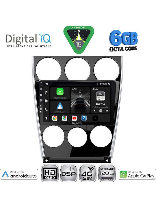 Digital IQ Car Audio System for Mazda 6 2005-2008 (Bluetooth/USB/WiFi/GPS/Apple CarPlay/Android Auto) with 9" Touch Screen