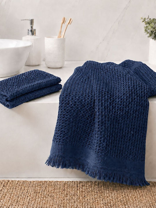Rebeka Home Σετ Πετσέτες Μπάνιου 2τμχ Dark Blue