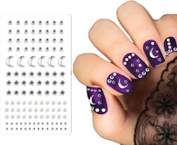 Dekorative Nageldesign Aufkleber mit Kristallen Rhinestones Halloween