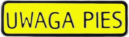 Sign 7*29cm Warning Dog Tab N P25