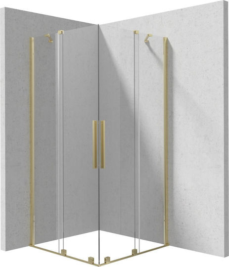Deante Prizma Кабинет Душ с Шарнирна Врата 90x90см Oro