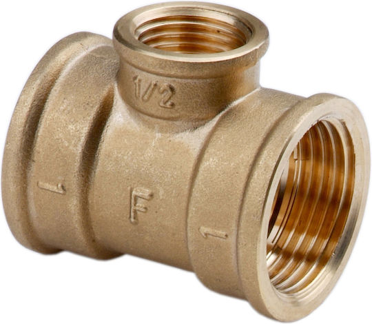 Ferro Brass Reducing Tee 3-4" X 1-2" X 3-4" Gelbe