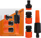 Set 4 Garden Hose Connectors 1/2" Quick Couplings Vergionic