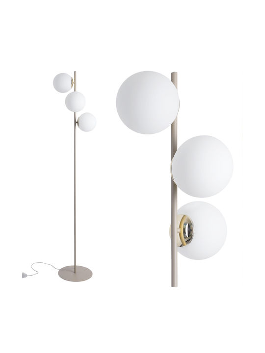 Siena Kashmir Lampadar de podea cu 3 abajururi Alb