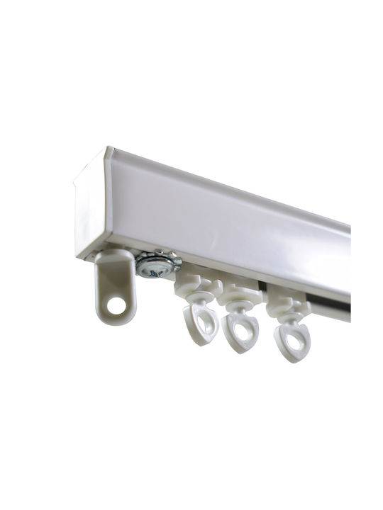 BetterHome Heavy Duty One-Way Curtain Track with Aluminum Mechanism in White Colour 250cm MHB-521002-250