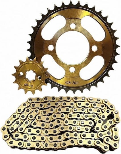 Kit Pinioane Aurii Std Daytona Sprinter 125cc 14-36 428-104 Roc Care Combină Preț Calitate124038