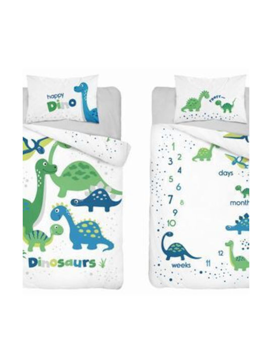 Detexpol Set Cearceaf Pentru Bebeluş Cu Faţă De Pernă Verde 100x135cm