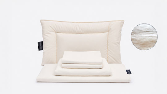Valeria Home Set Cearceaf Pentru Bebeluş Cu Faţă De Pernă Ecru 100x140cm