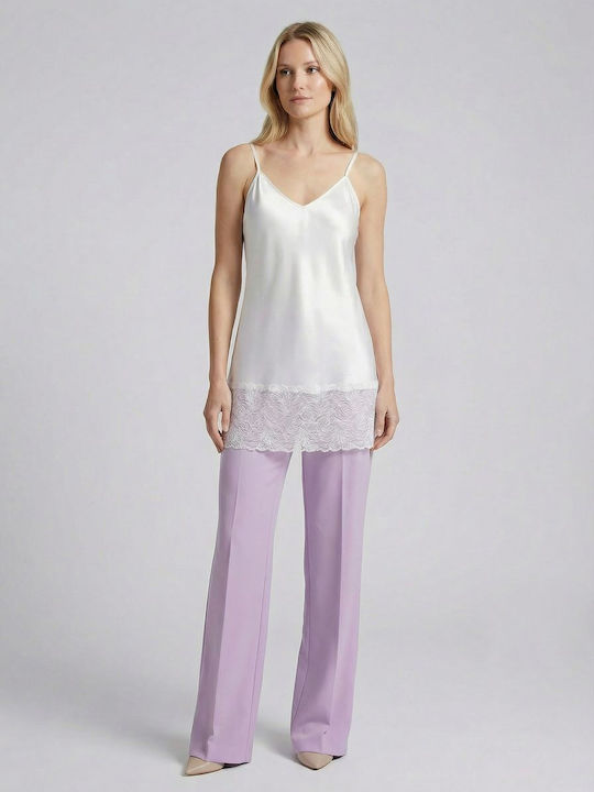 Women's Dress Top with Spaghetti Strap White 003470-White